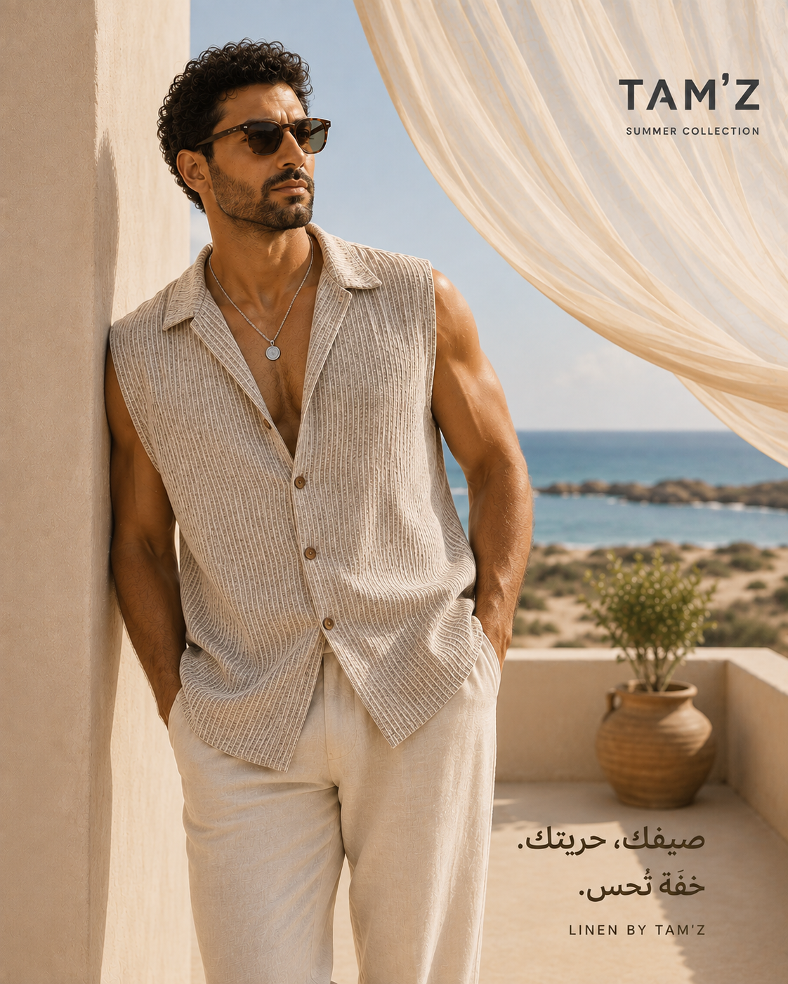 STS Aura Knitted Sleeveless Shirt – Beige
