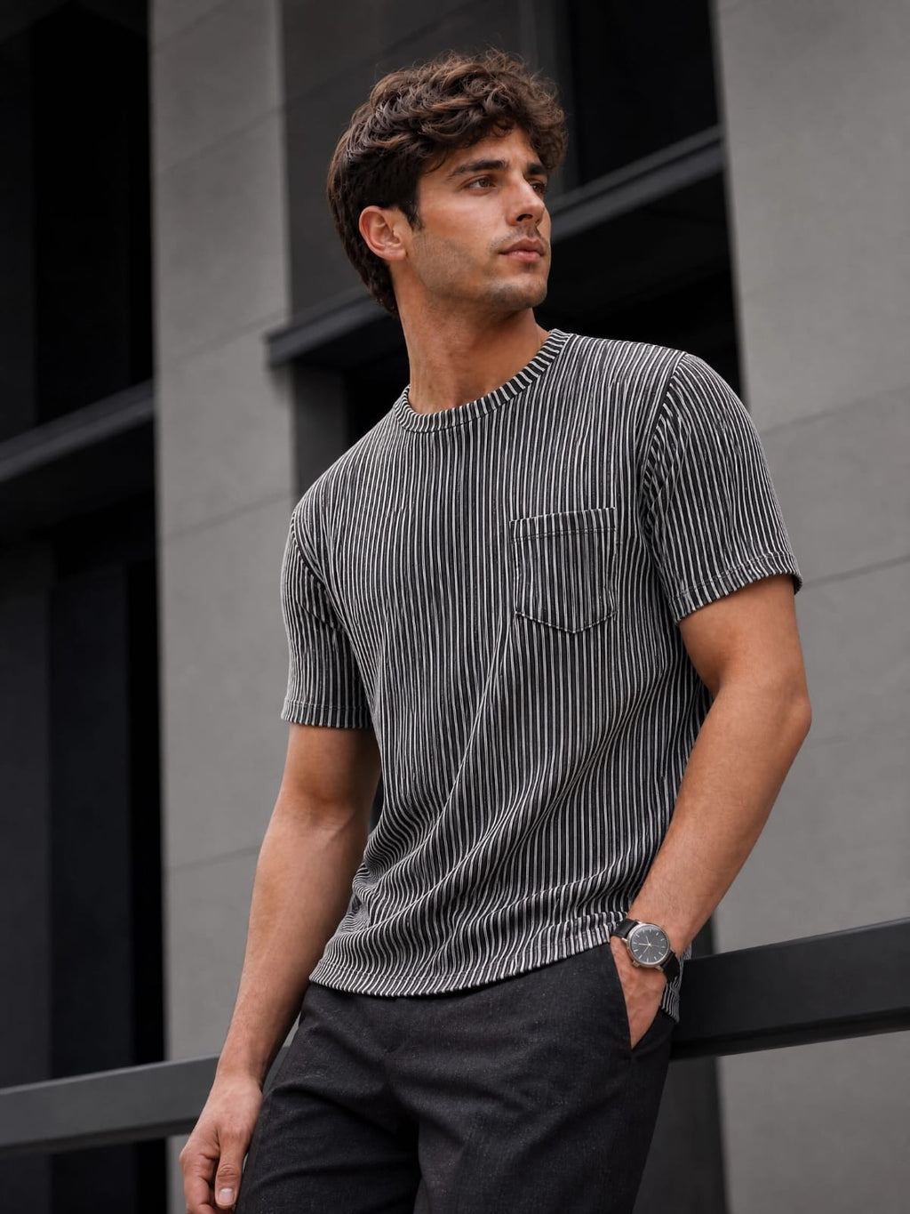 STS Aura Knitted T-Shirt – Black
