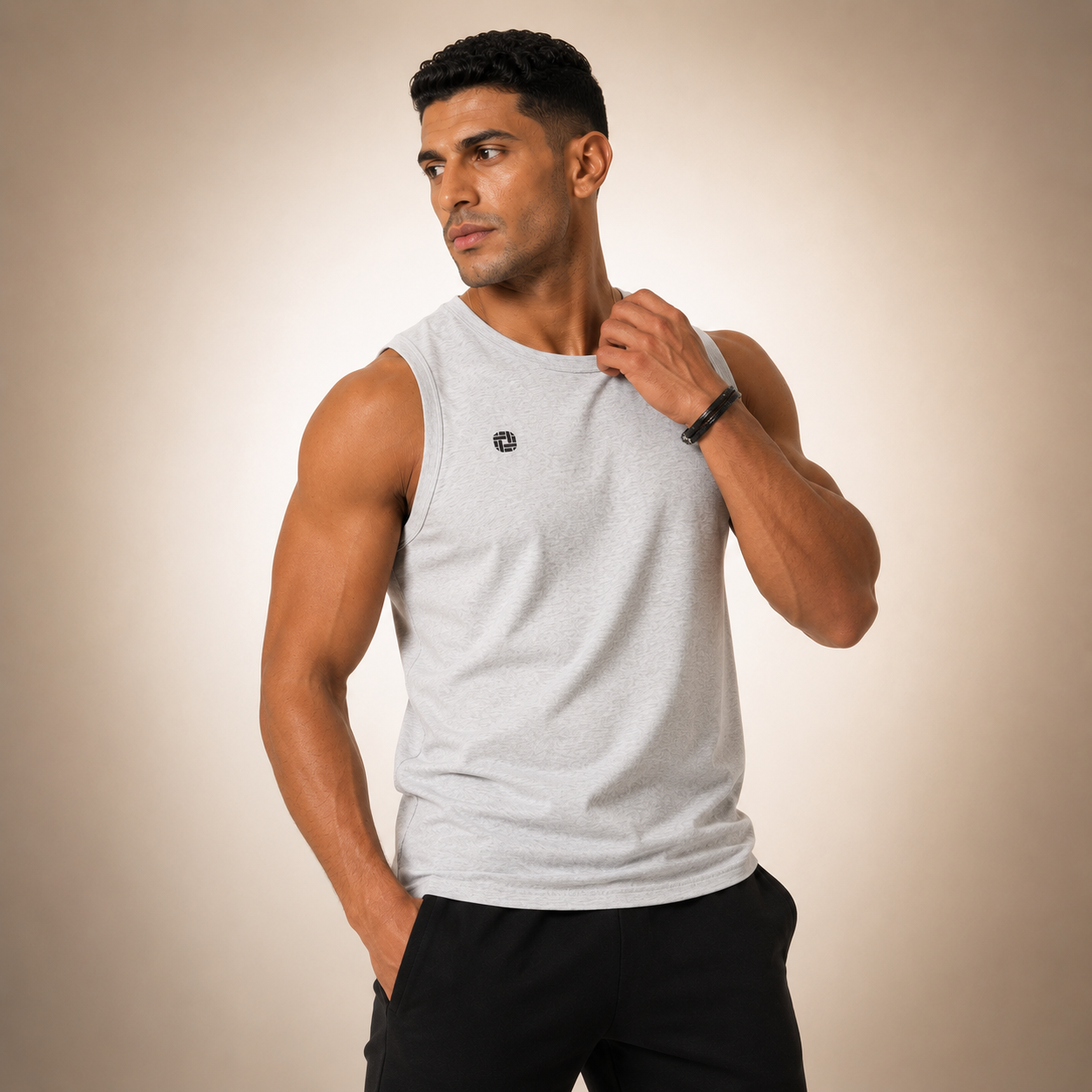 ATS X-Back Sleeveless T-Shirt Grey