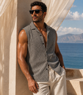 STS Aura Knitted Sleeveless Shirt – Black