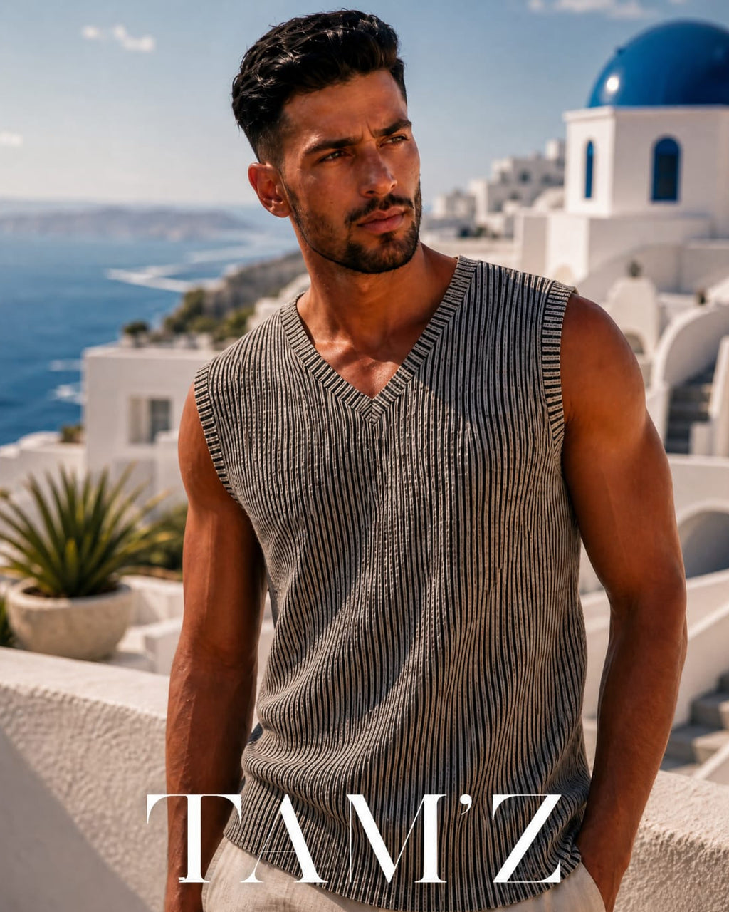 STS Aura Knitted Sleeveless T-Shirt – Black