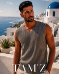 STS Aura Knitted Sleeveless T-Shirt – Black