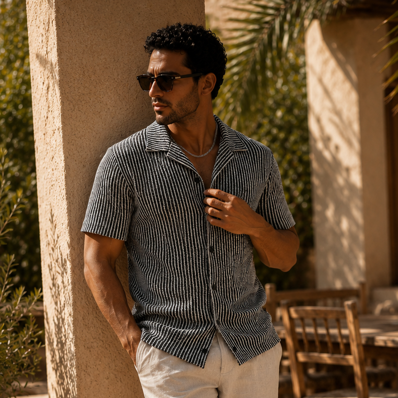 STS Aura Knitted Shirt – Black