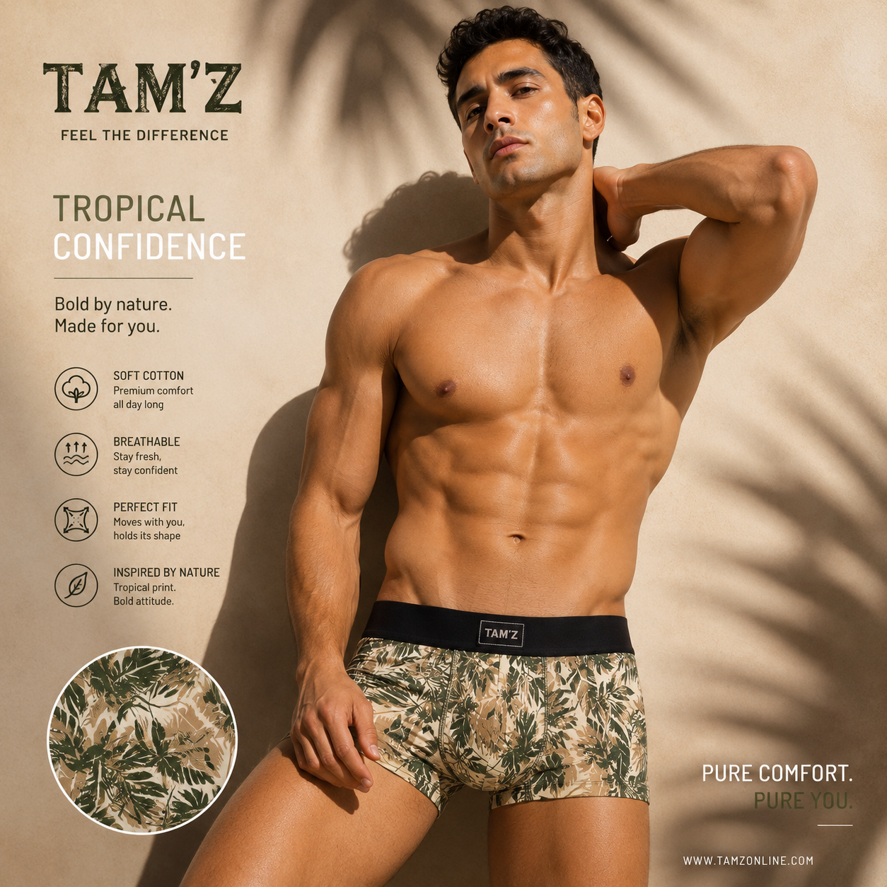 UBX Tropical Green Boxer Shorts