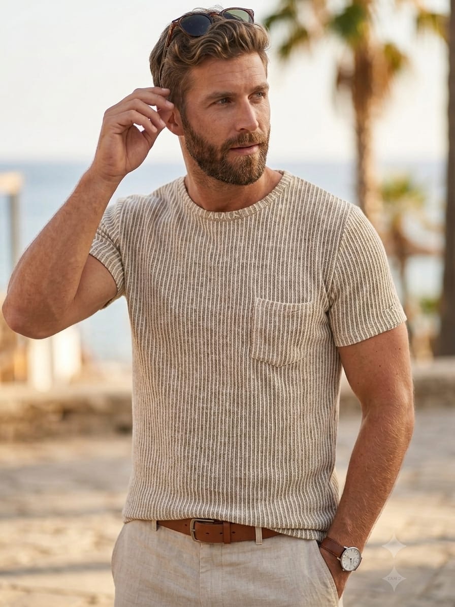STS Aura Knitted T-Shirt – Beige